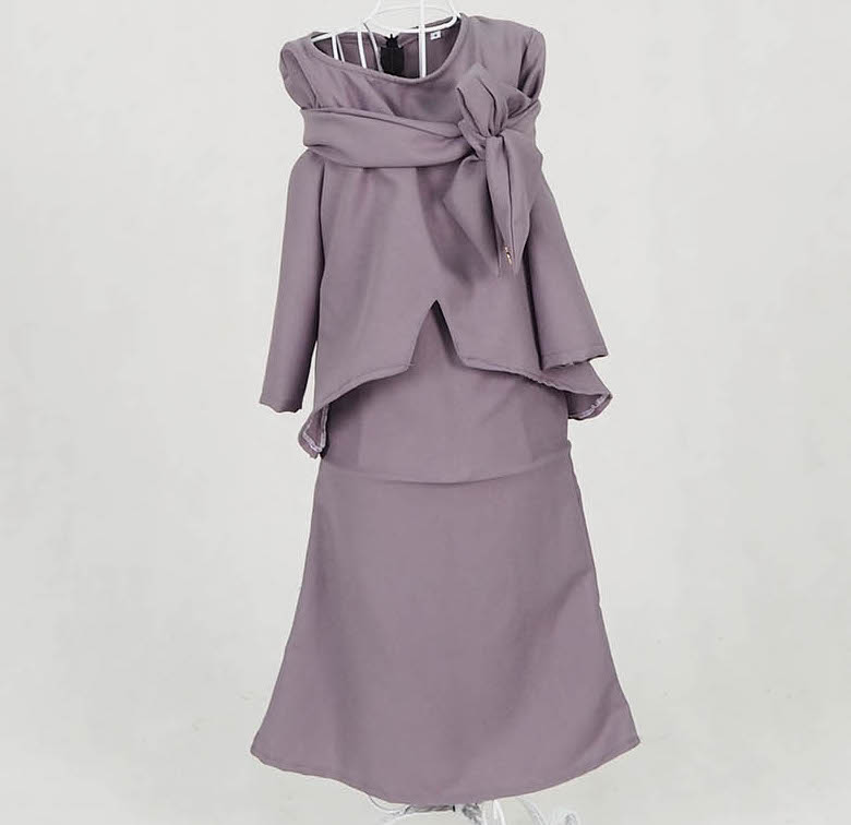 SW5133 Kid's Baju Kurung Grey