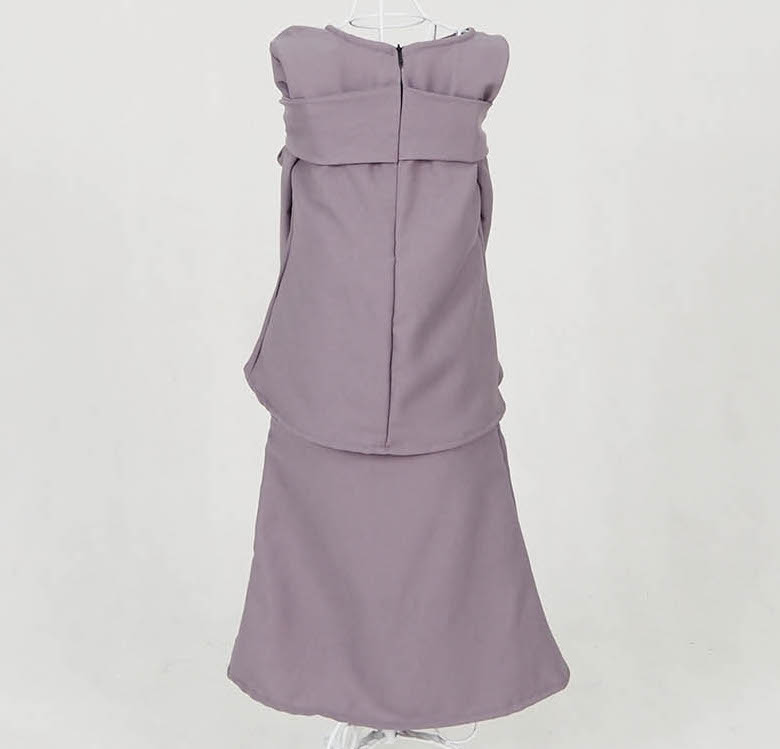 SW5133 Kid's Baju Kurung Grey