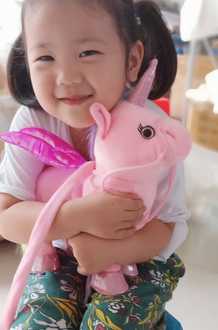 WT7692 Unicorn Plush Toy Light Pink