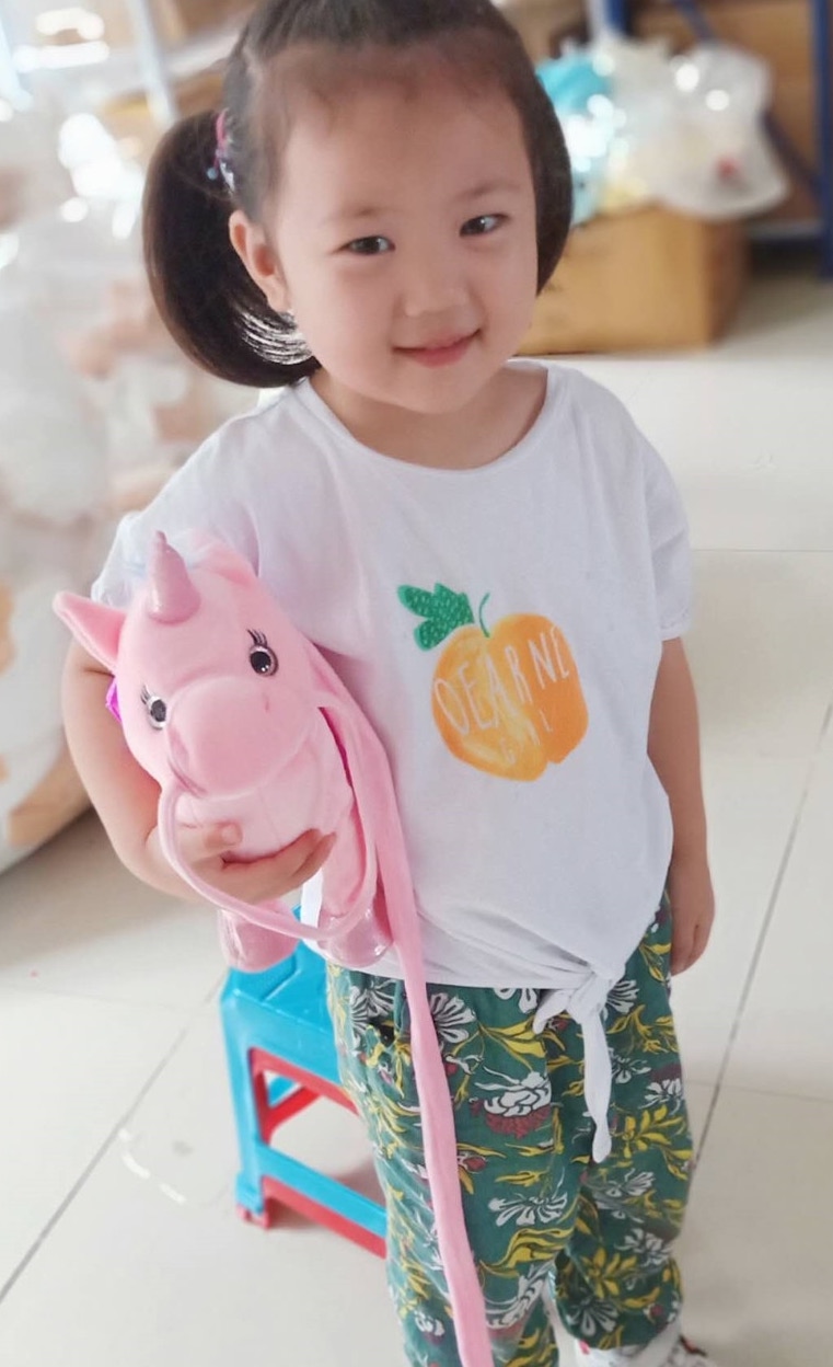 WT7692 Unicorn Plush Toy Light Pink