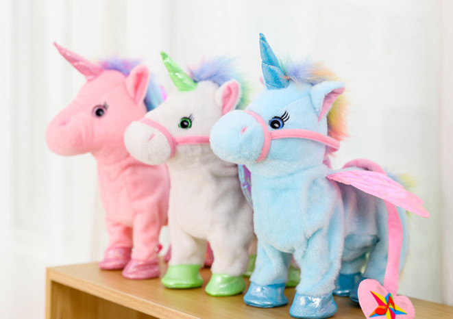 WT7692 Unicorn Plush Toy Light Pink
