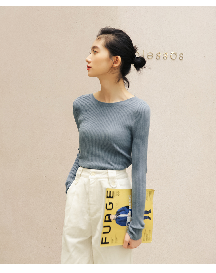 FF-110 Lovely Knit Top Blue