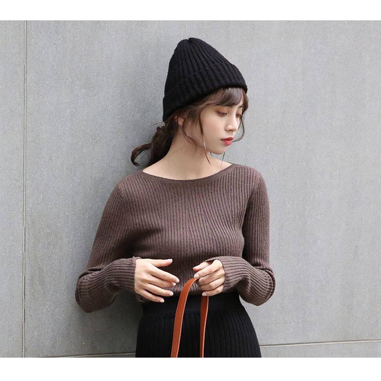 FF-110 Lovely Knit Top Brown