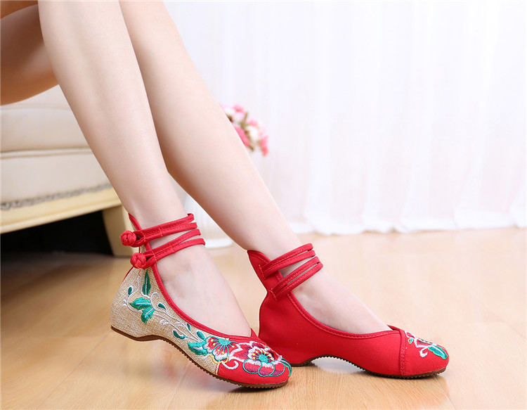 FF-113 Special Embroidery Shoes Red