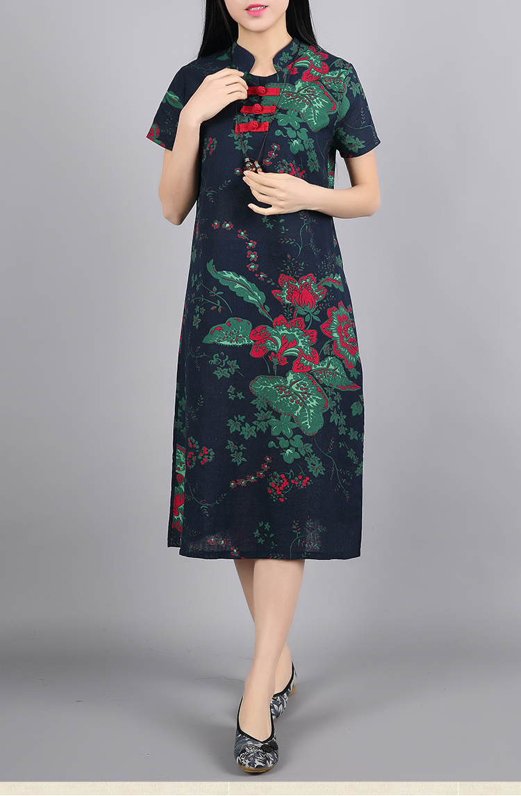 FF-114 Vintage Dress Dark Blue