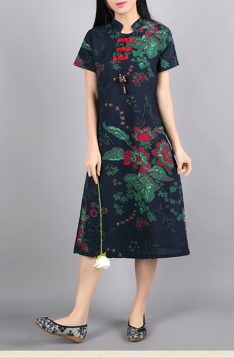 FF-114 Vintage Dress Dark Blue