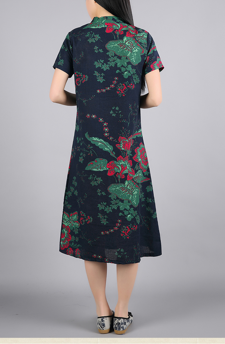 FF-114 Vintage Dress Dark Blue