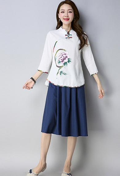 FF-119 Vintage Top White