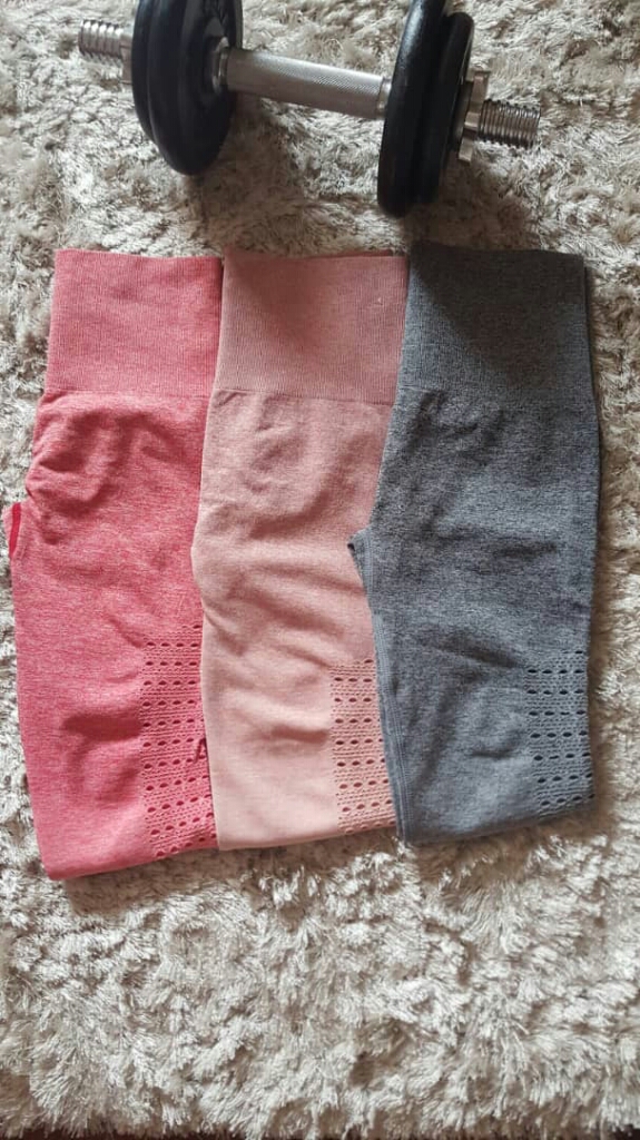 BAWP01 OMBRE SUPER SOFT BUTTLIFTER HIGH WAISTED SEAMLESS LEGGINGS - PINK
