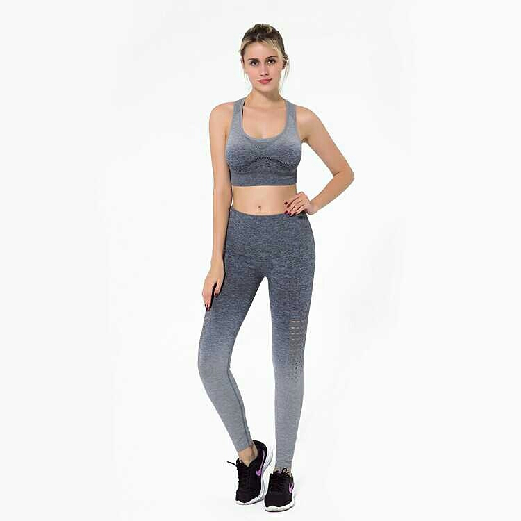 BAWP03 OMBRE SUPER SOFT BUTTLIFTER HIGH WAISTED SEAMLESS LEGGINGS - GRAY