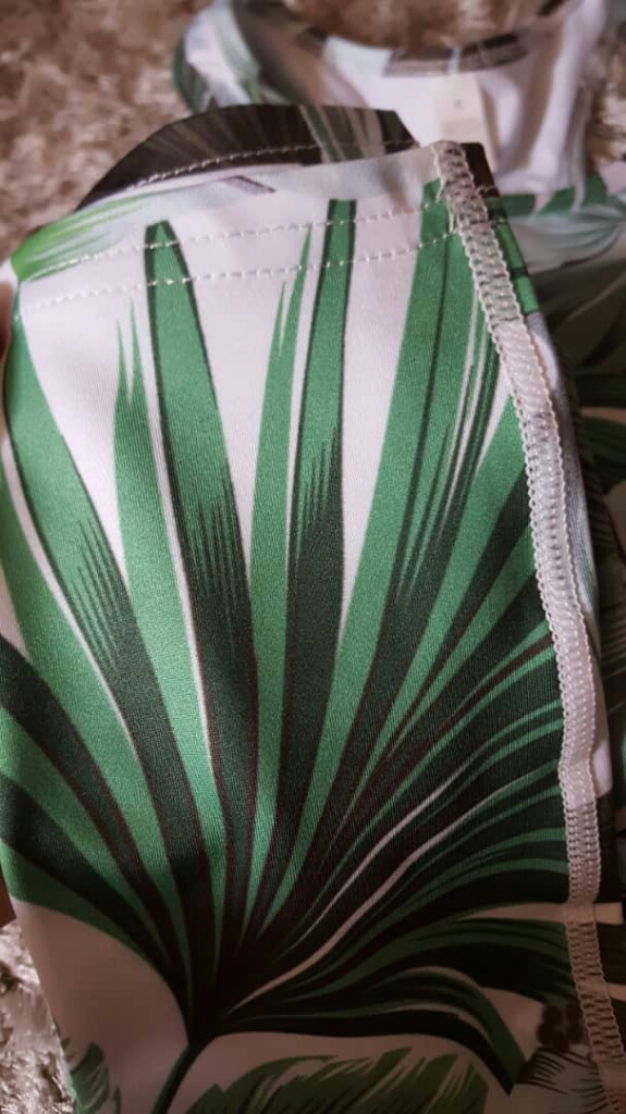 BAWF01 FLORAL PRINT PADDED SPORTS BRA + LEGGINGS - GREEN
