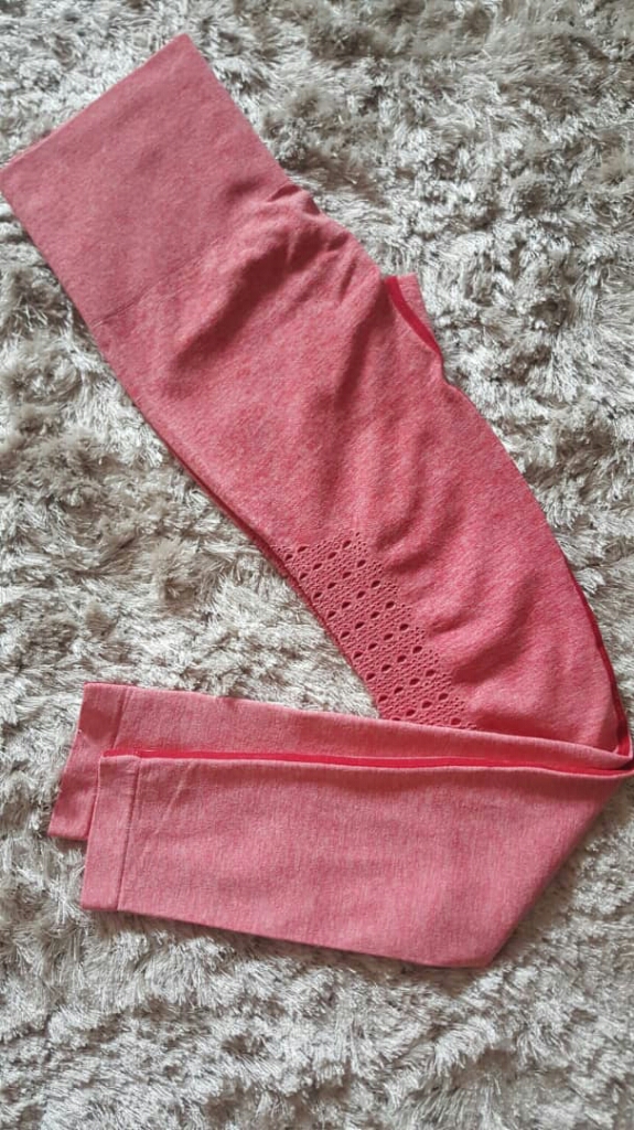 BAWP02 OMBRE SUPER SOFT BUTTLIFTER HIGH WAISTED SEAMLESS LEGGINGS - RED
