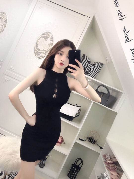 ZL700 Sexy Dress Black