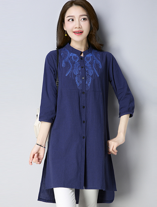 ZL704 Trendy Top Navy