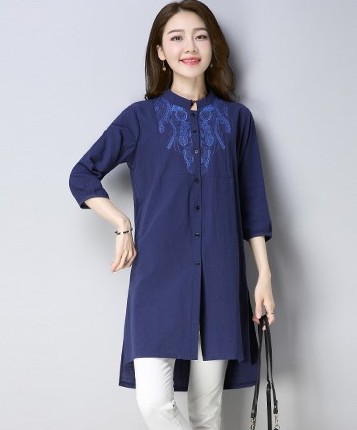 ZL704 Trendy Top Navy