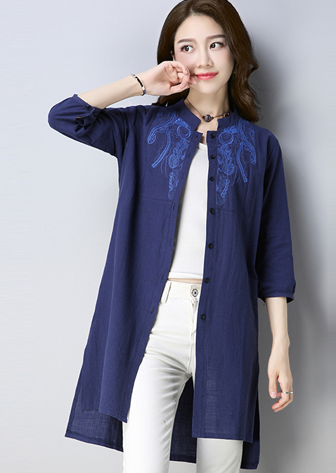 ZL704 Trendy Top Navy