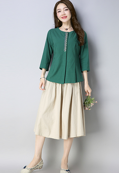 ZL705 Fashion Top Green