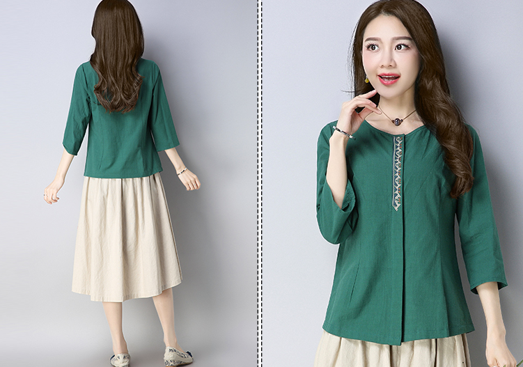 ZL705 Fashion Top Green