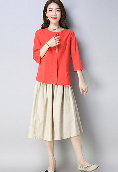 ZL705 Fashion Top Orange
