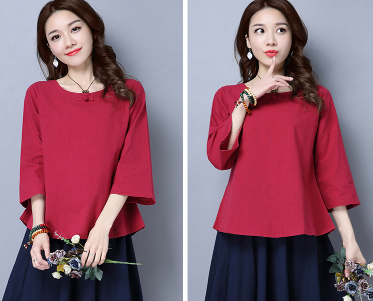 ZL706 Casual Top Red
