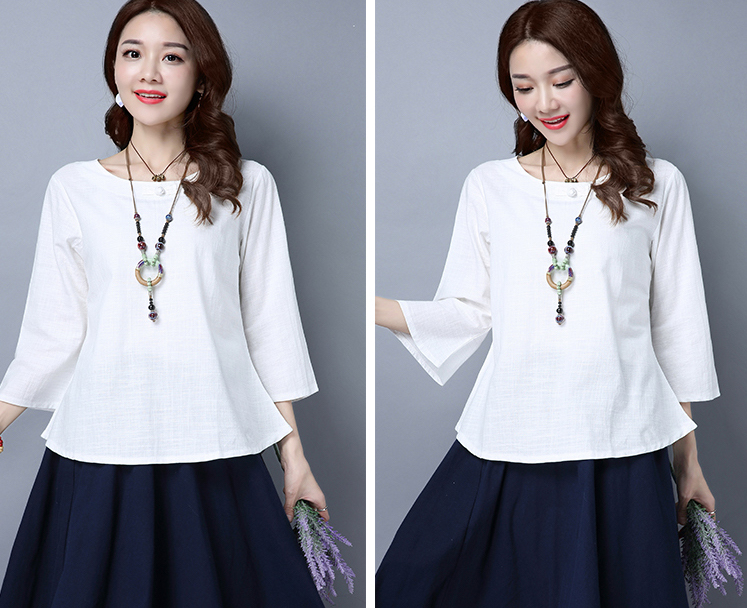 ZL706 Casual Top White
