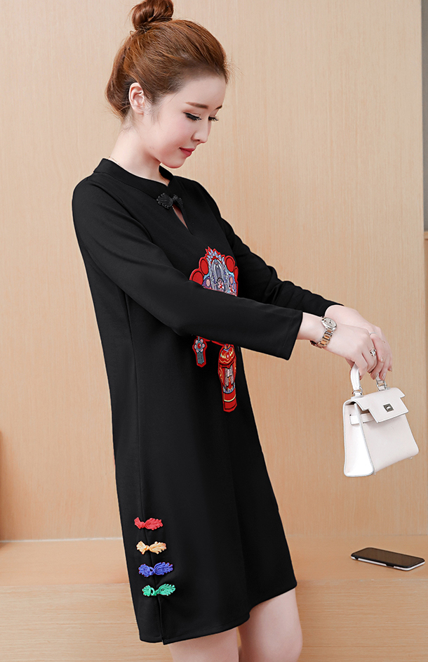 FF-103 Pretty Cheongsam Black