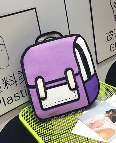 ST-634 Cartoon Backpack Purple