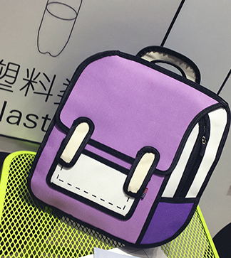 ST-634 Cartoon Backpack Purple