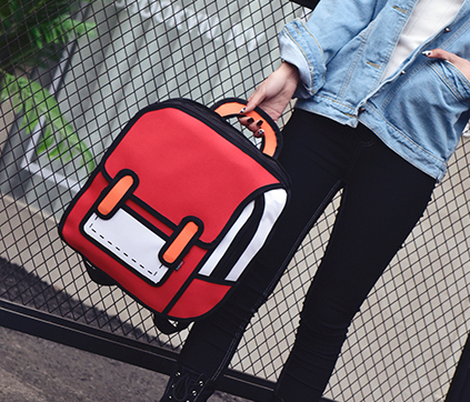 ST-634 Cartoon Backpack Red