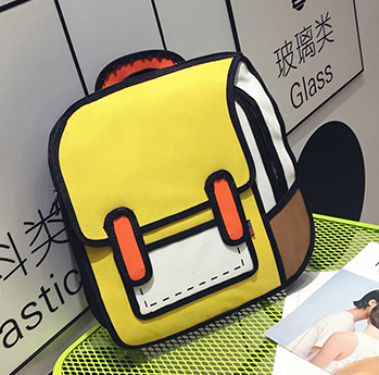 ST-634 Cartoon Backpack Yellow
