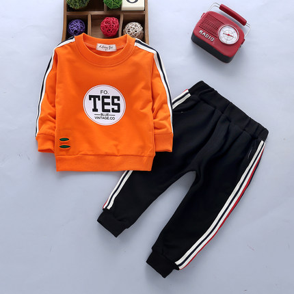 ST-639 Kids Top & Pant Set Orange