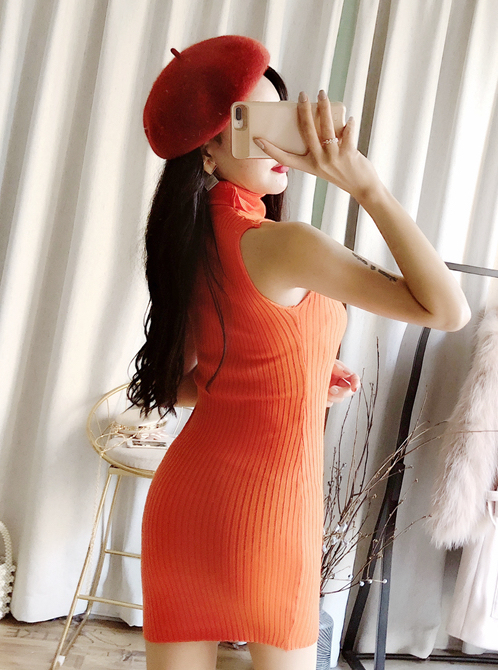 ZL709 Sexy Dress Orange