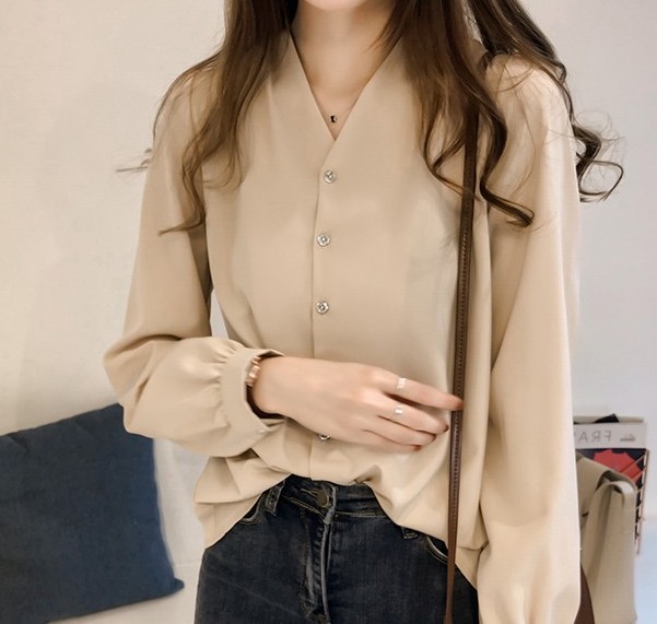 ZL715 Trendy Blouse Apricot