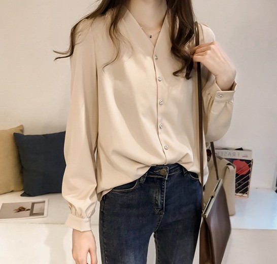 ZL715 Trendy Blouse Apricot