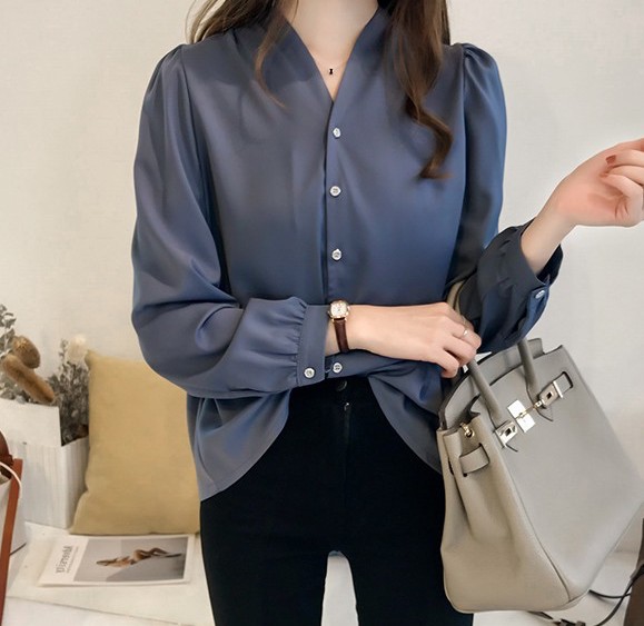 ZL715 Trendy Blouse Blue