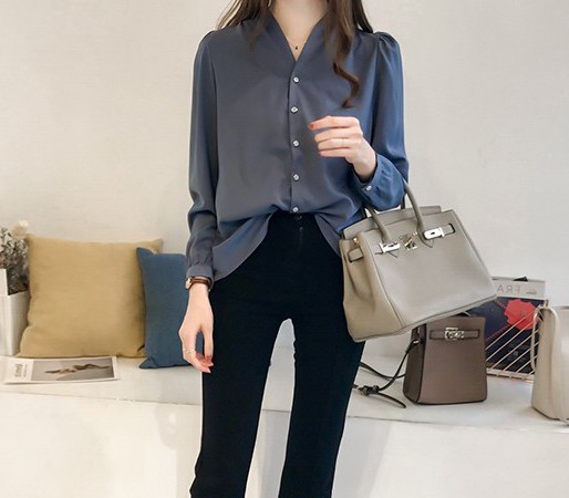 ZL715 Trendy Blouse Blue