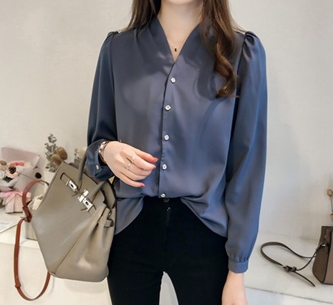 ZL715 Trendy Blouse Blue