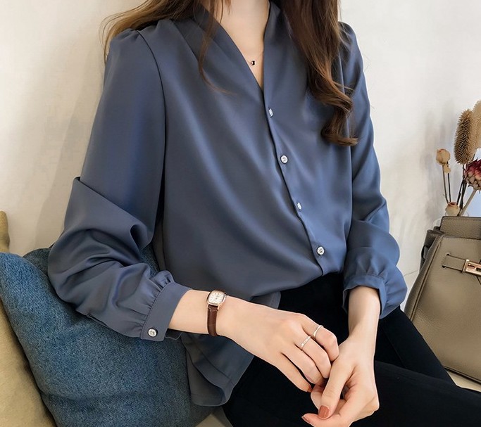 ZL715 Trendy Blouse Blue