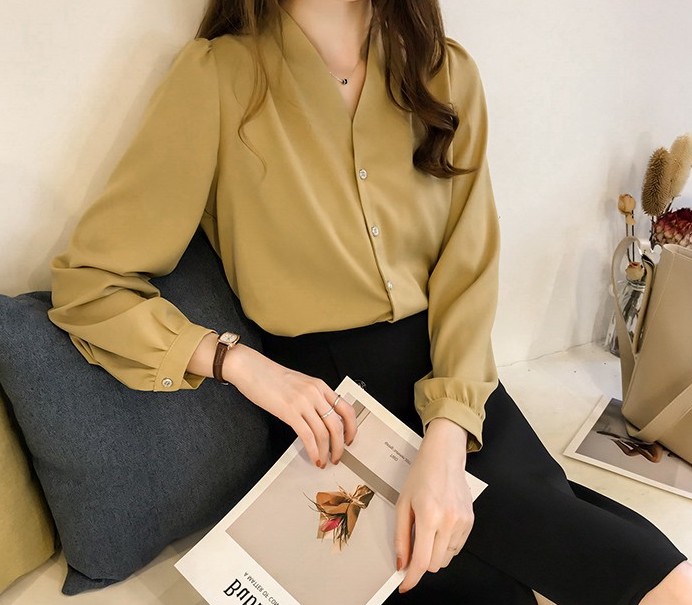 ZL715 Trendy Blouse Yellow