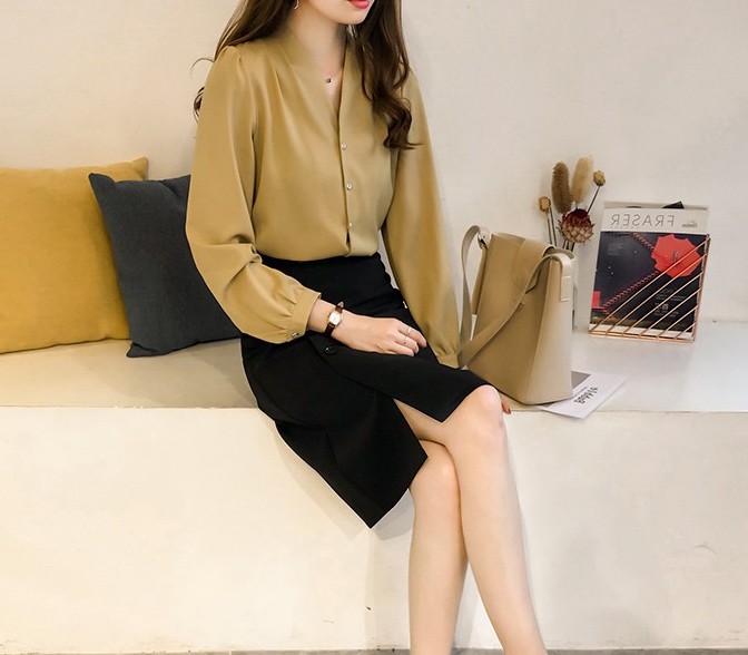 ZL715 Trendy Blouse Yellow