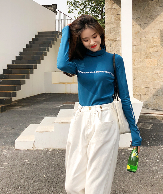 ZL716 Casual Top Blue