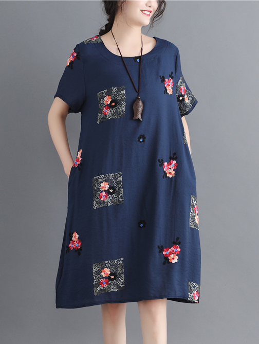 ZL721 Charming Dress Navy