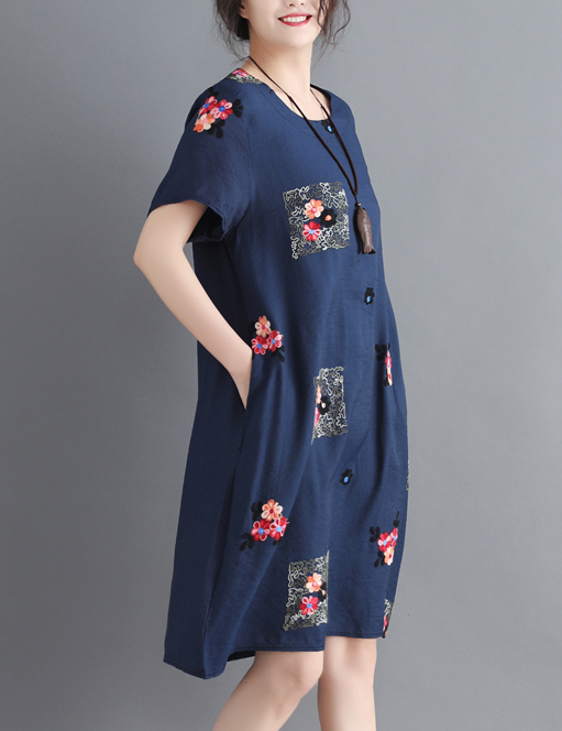 ZL721 Charming Dress Navy