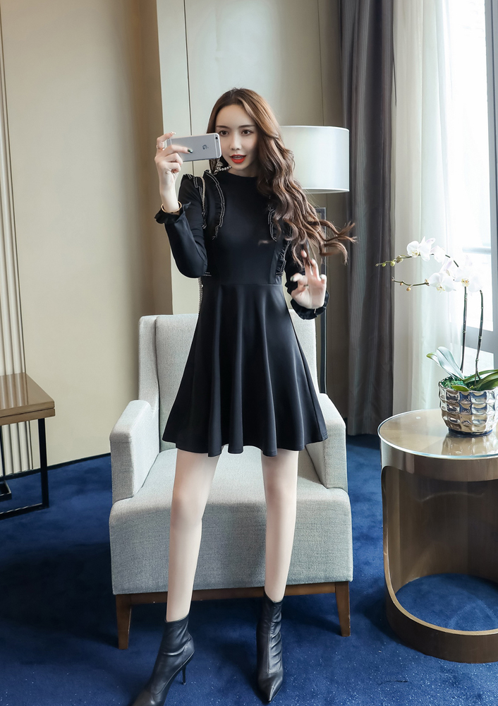 FF-123 Trendy Dress Black