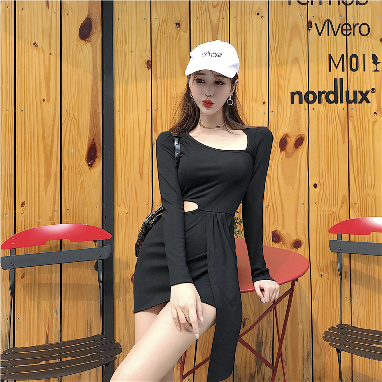 FF-130 Stylish Bodycon Dress Black