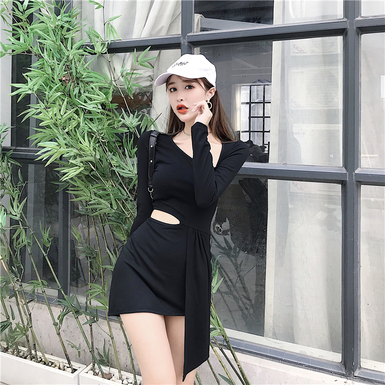 FF-130 Stylish Bodycon Dress Black