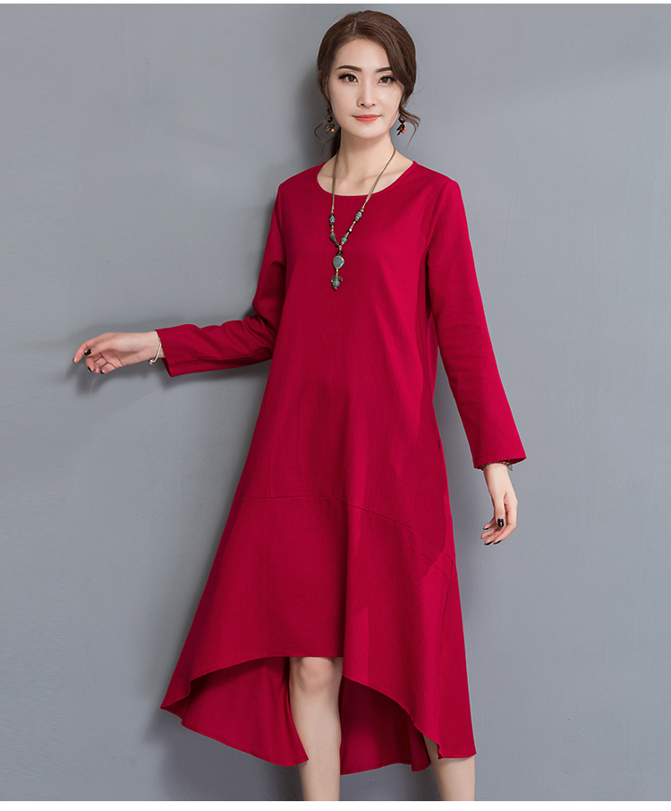 FF-131 Classic Loose Dress Red
