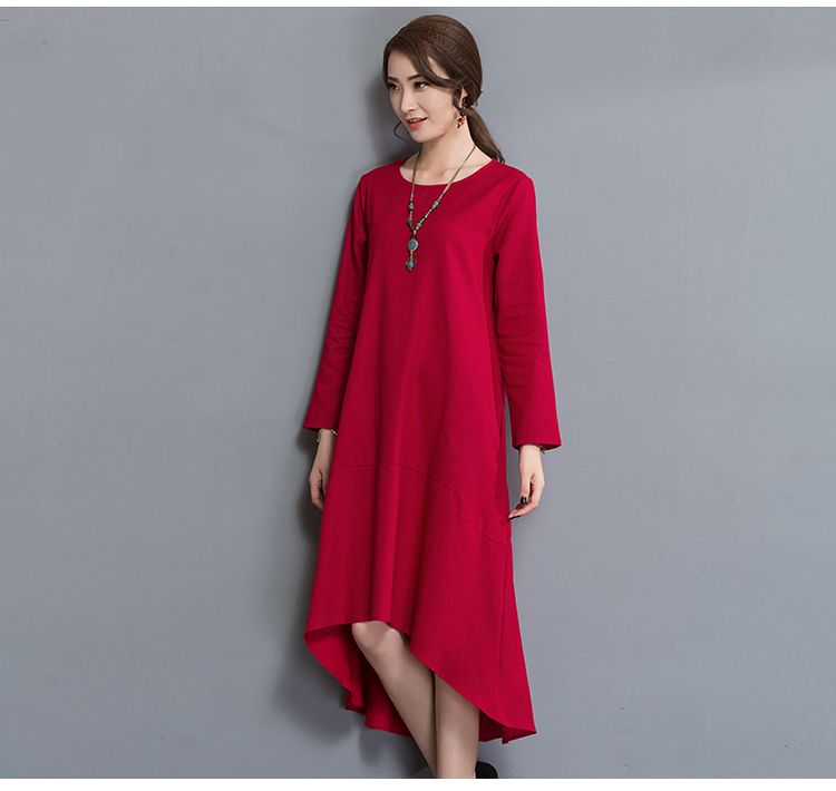 FF-131 Classic Loose Dress Red