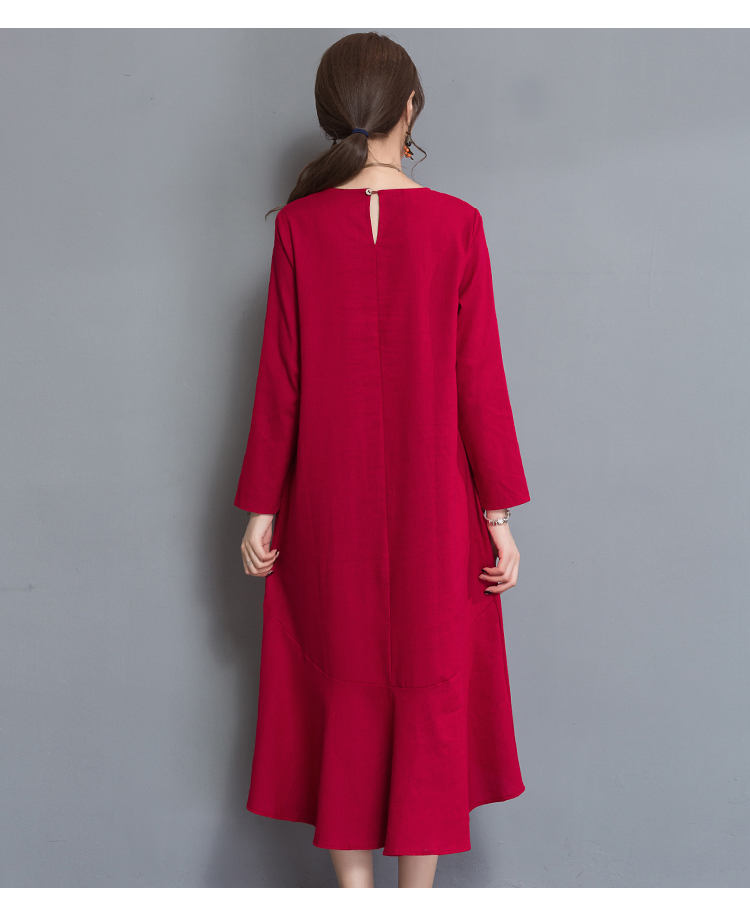 FF-131 Classic Loose Dress Red