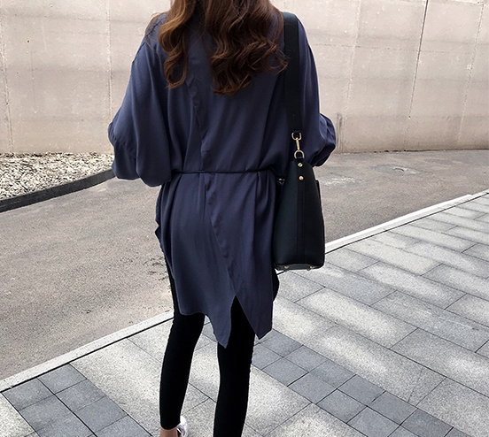 FF-135 Fashion Long Top Dark Grey